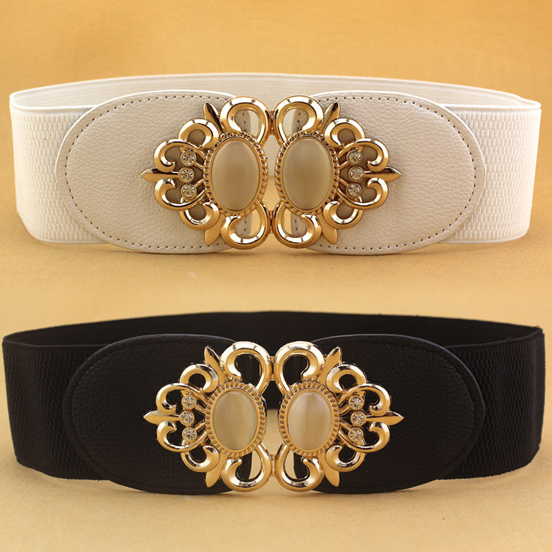 Women's Jeweled Elastic High Waist Belt for Casual Party