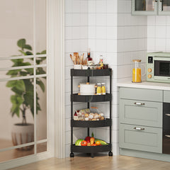 Multi Tier Storage Rack for Fruits Drinks Snacks - Kitchen Corner Shelves