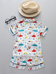 Boys Submarine Pajamas Set Short Sleeves Tops & Bottoms