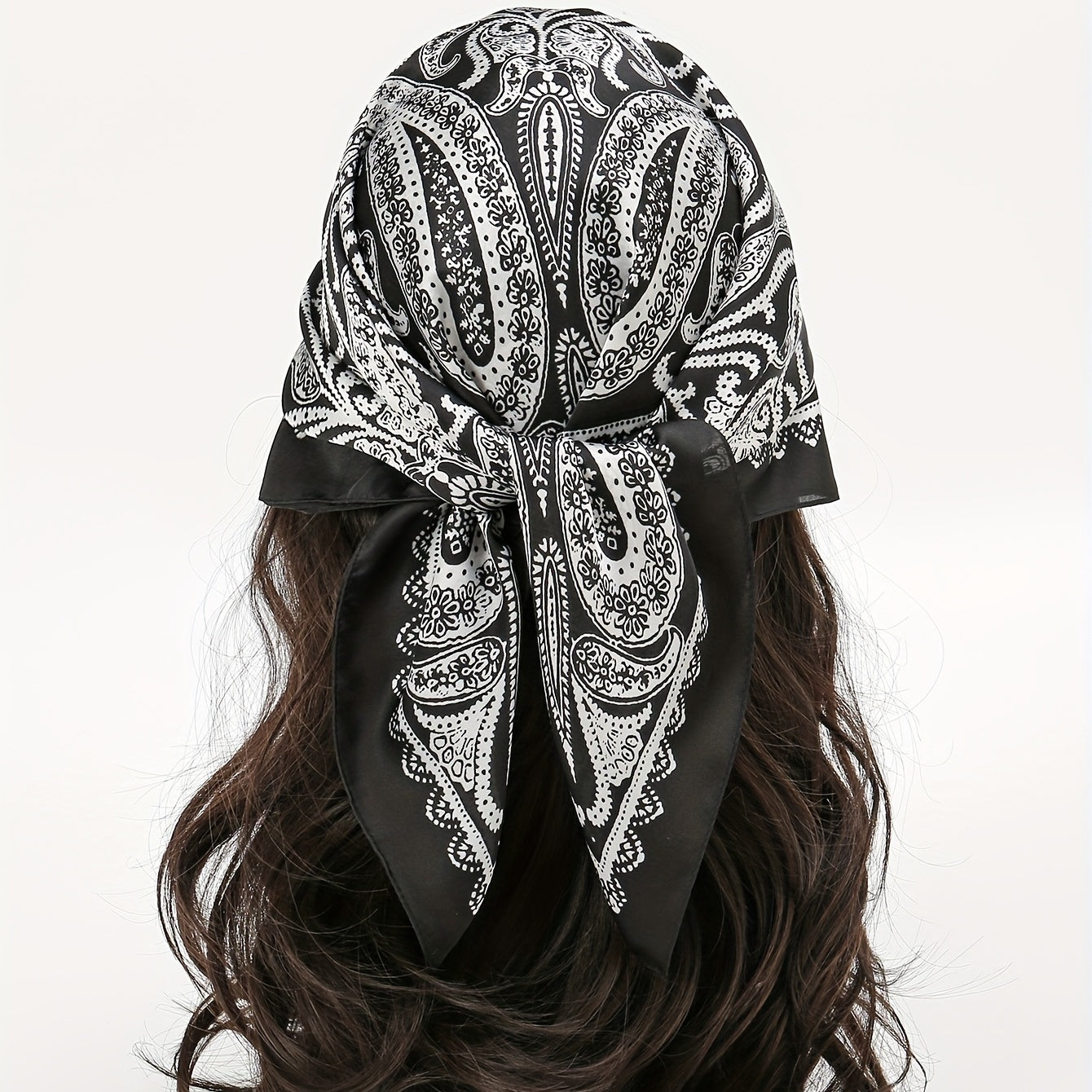 Paisley Print Bandana Silk Square Scarf Neckerchief Head Wrap