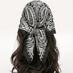 Paisley Print Bandana Silk Square Scarf Neckerchief Head Wrap