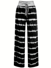  Tie Dye Drawstring Wide Leg Pants