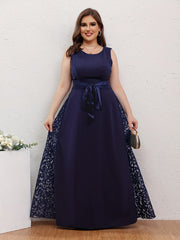 Maxi Formal Party Dress With Belt