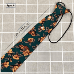 Casual Travel Vacation Short Small Tie Hand Knotted Suit Retro Dark Green Yellow