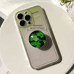 Pop up Foldable Mobile Phone Holder Four leaf Clover Pattern