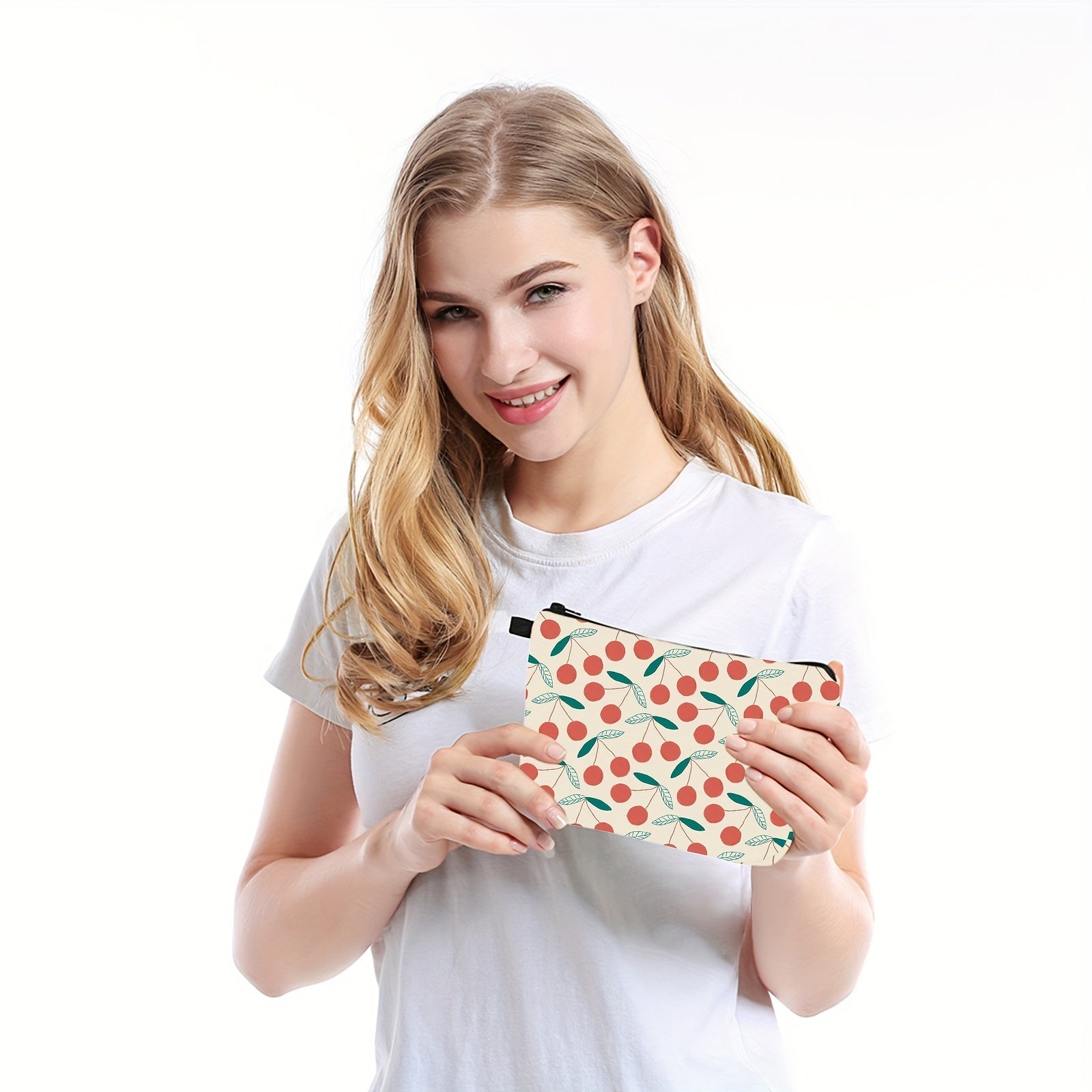 Cherry Pattern Makeup Bag Waterproof Multifunctional Makeup Pouch