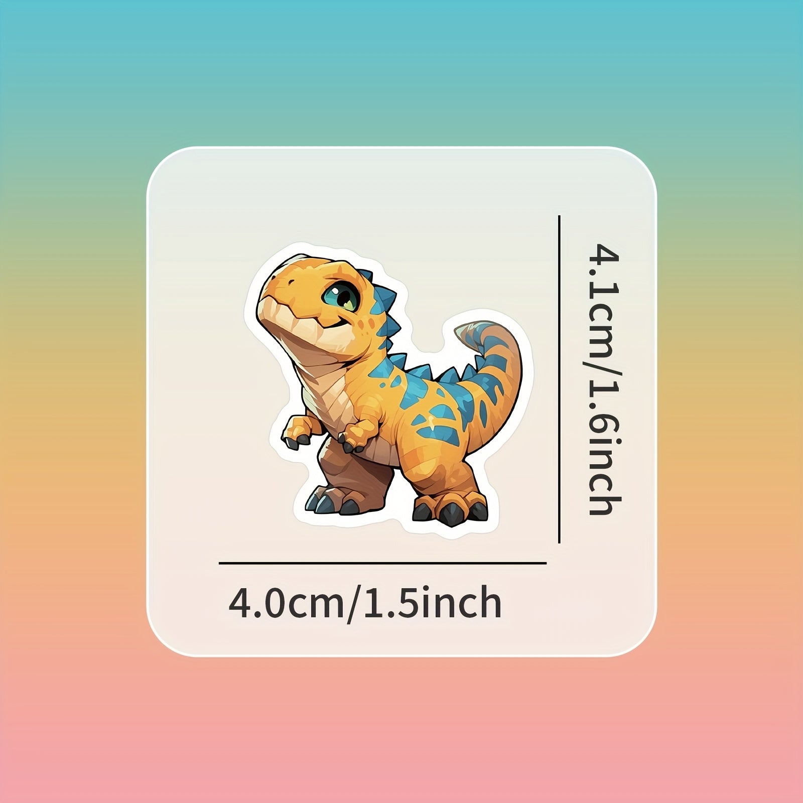 55pcs Dinosaur Stickers Reusable Vinyl Decals for Water Bottles Notebooks Phone