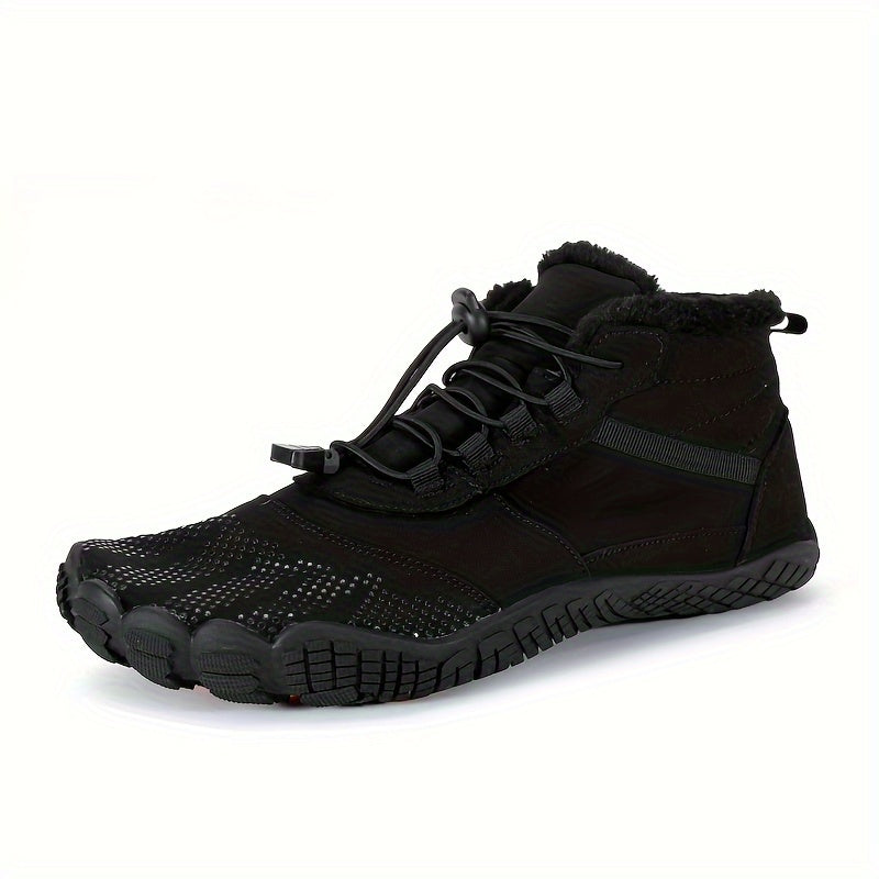 Adjustable Buckle Hiking Boots Plush Lining Non Slip Snow Bo