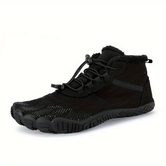 Adjustable Buckle Hiking Boots Plush Lining Non Slip Snow Bo