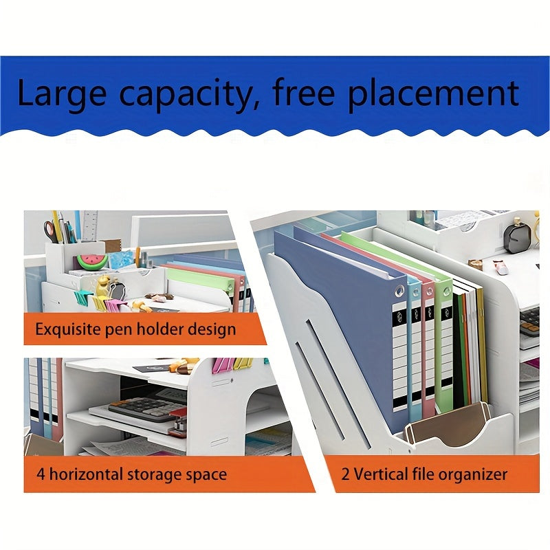 Desktop Organizer Storage Shelf for Office Supplies