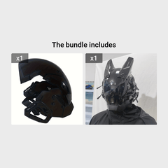 Men's Cyberpunk Helmet for Cosplay Music Party