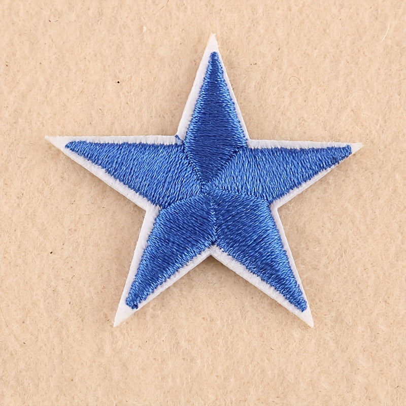 10pcs Star Embroidered Iron On Patch for Clothing Jacket Jeans Backpack Hat