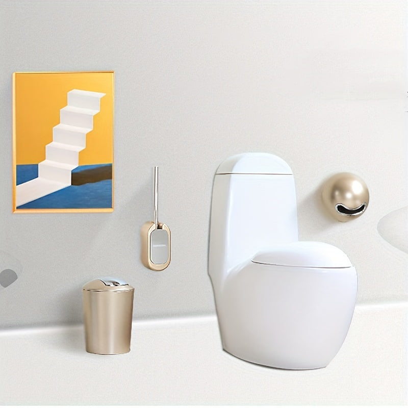 Toilet Brush With Holder Wall Mounted - Bathroom Toilet Bowl Cleaning Brush