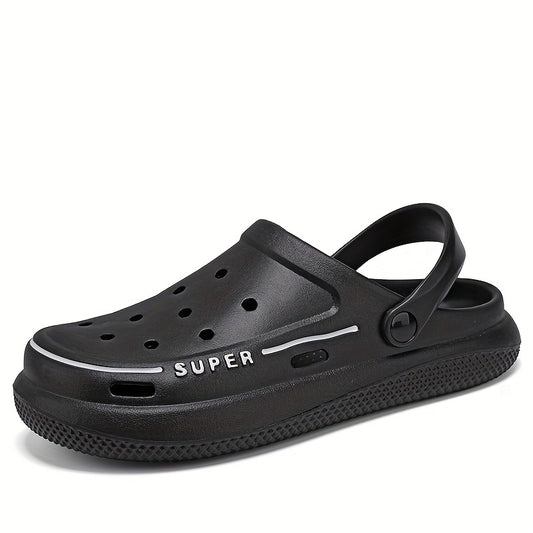 Men's Lightweight Garden Clogs Comfortable Hollow Sandals Outdoor Beach Shoes