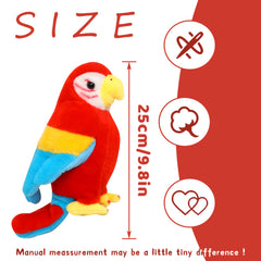 Parrot Plush Toy Soft Stuffed Animal Vibrant Colors Polyester Filling Gift