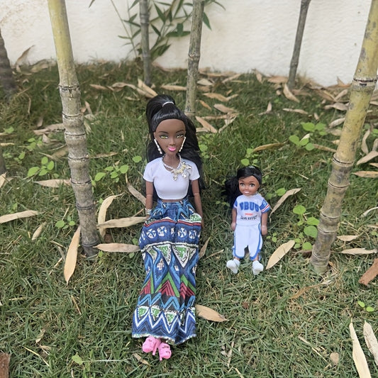 2pcs 5pcs African Doll Dark Skin Doll 11.5 inch Ethnic Clothing Doll