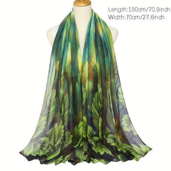 Casual Floral Print Shawl Scarf Long Soft Scarf Wrap