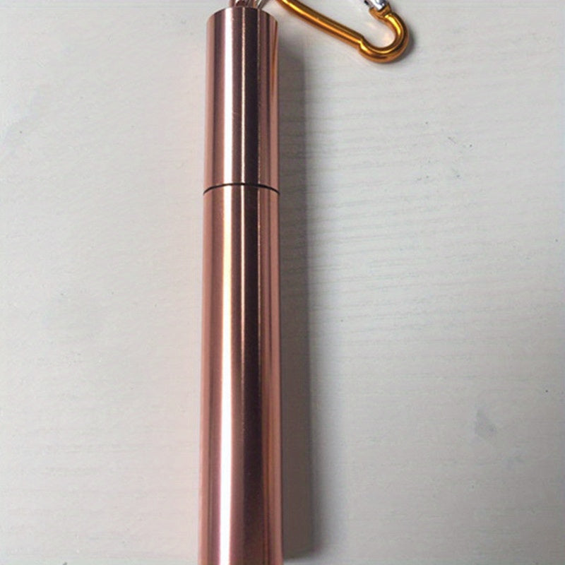 Collapsible Stainless Steel Metal Straws Portable Reusable