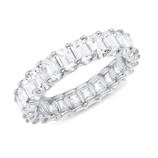 Paved Square Crystal Zircon Engagement Ring