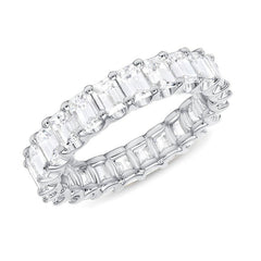 Paved Square Crystal Zircon Engagement Ring