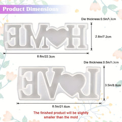 Resin LOVE & HOME Silicone Molds for Room Decoration