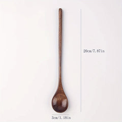 Long Handle Wooden Ladle Extended Cooking Spoon Kitchen Item