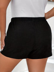  Solid High Rise Shorts with Pockets