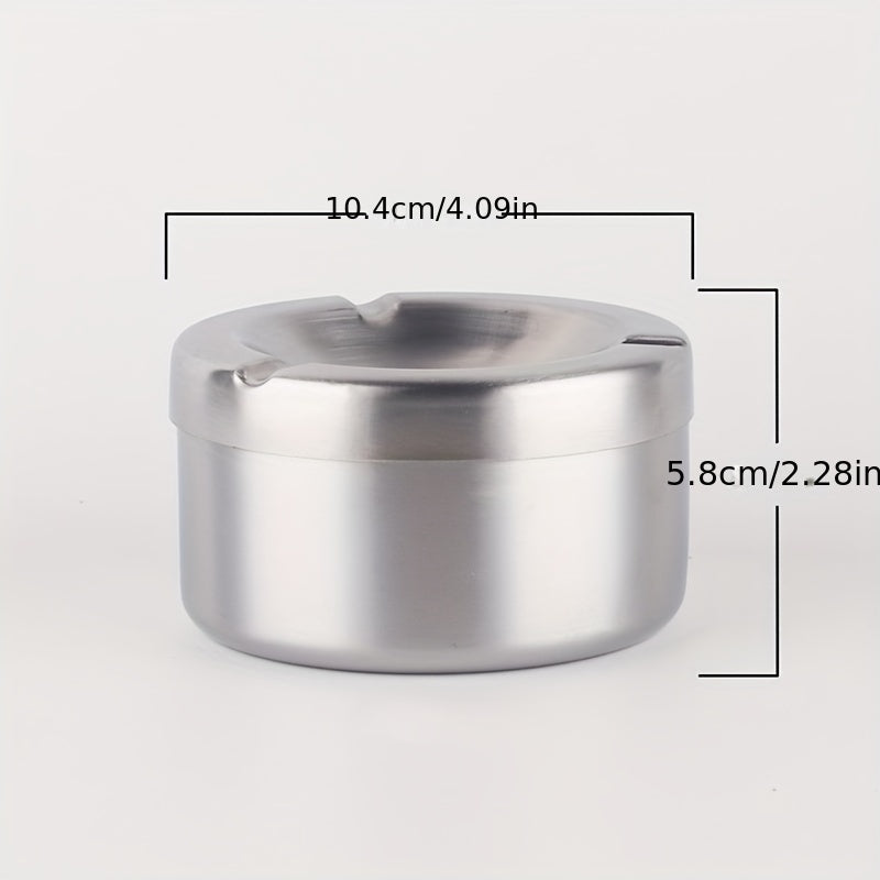 Stainless Steel Windproof Ashtray for Outdoor Smoking