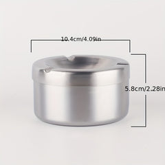 Stainless Steel Windproof Ashtray for Outdoor Smoking