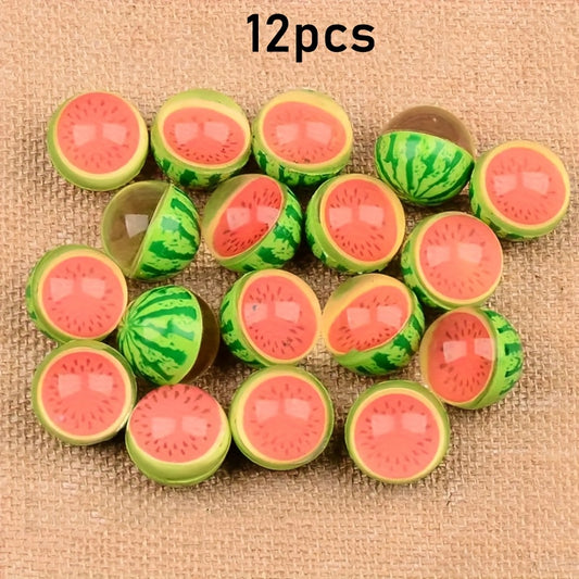 12pcs Watermelon Bouncy Balls for Parties and Events