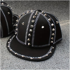 Classic Rivet Hip Hop Hat Stitch Casual Baseball Cap Mens Embroidered Eagle