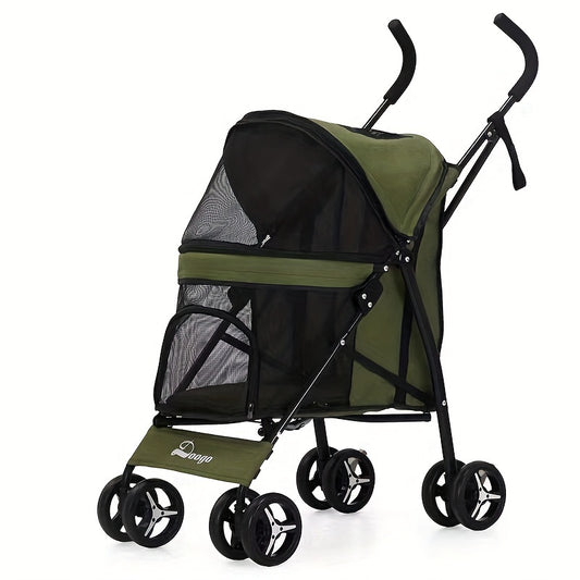 Pet Stroller - Lightweight & Foldable - Ideal for Small Dogs and Cats