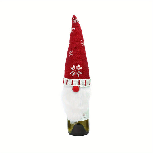 Christmas Gnomes Wine Bottle Cover Santa Decorations