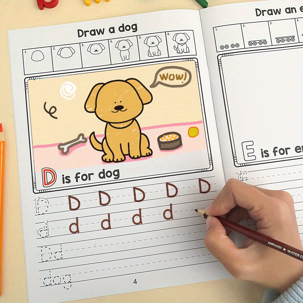 LACHILLY Alphabet Workbook Tracing Sheets Ages 4-8 Preschool & Kindergarten