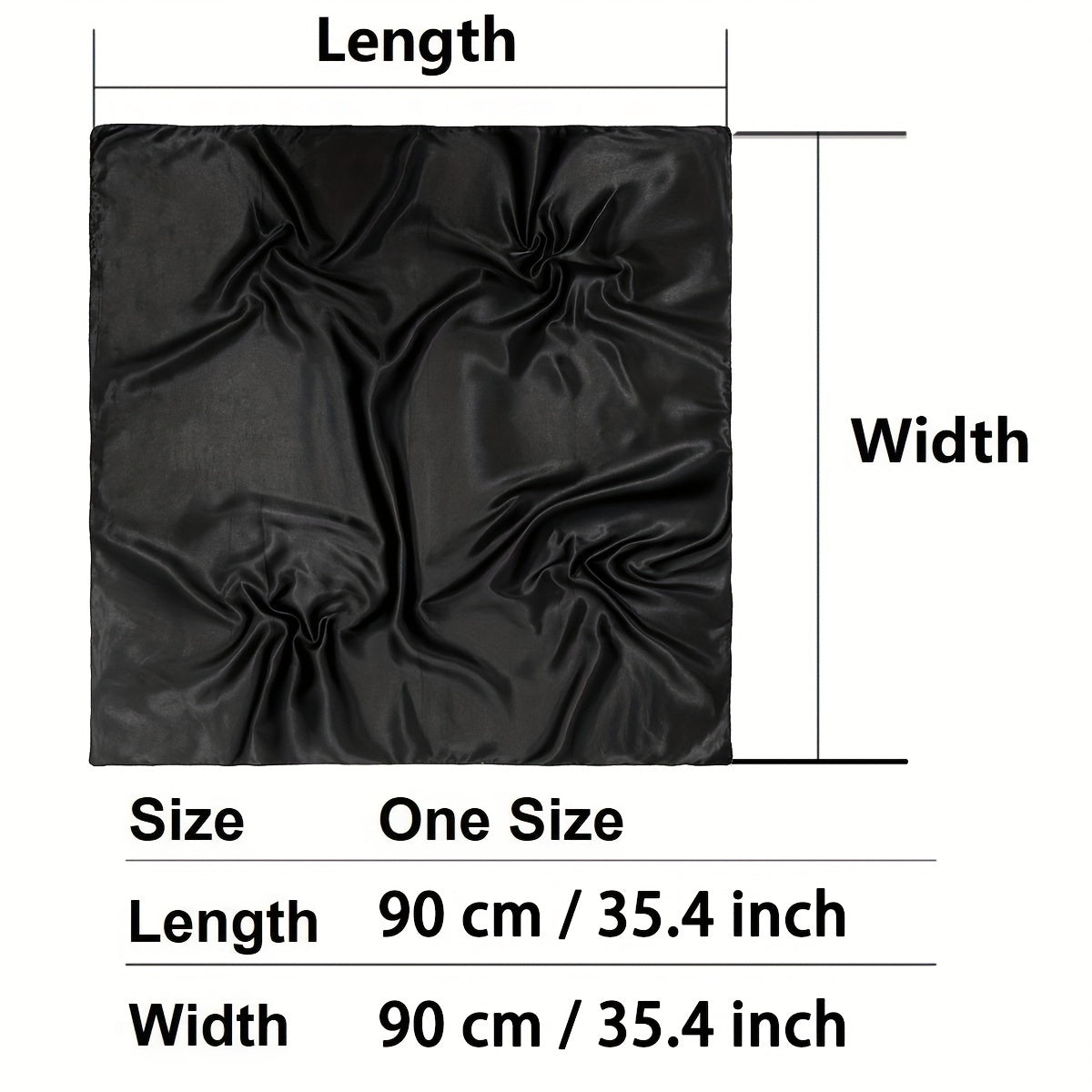 2pcs Solid Satin Bandana Silky Neck Scarf Hair Wrap Classic Square Scarf