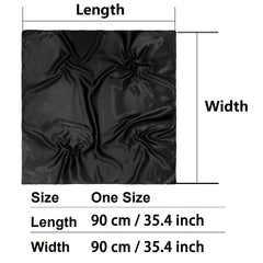 2pcs Solid Satin Bandana Silky Neck Scarf Hair Wrap Classic Square Scarf
