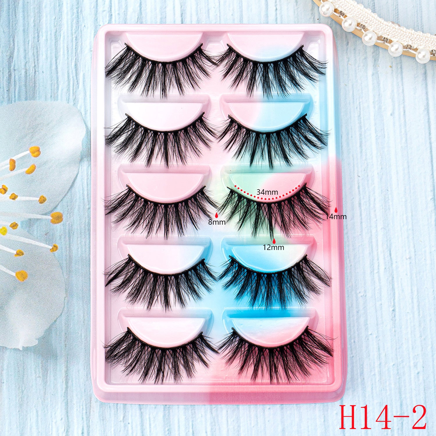 5 Pairs Natural Looking 3D Faux Mink Lashes for Flawless Cat Eye