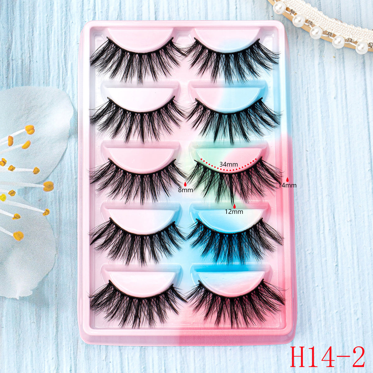 5 Pairs Natural Looking 3D Faux Mink Lashes for Flawless Cat Eye
