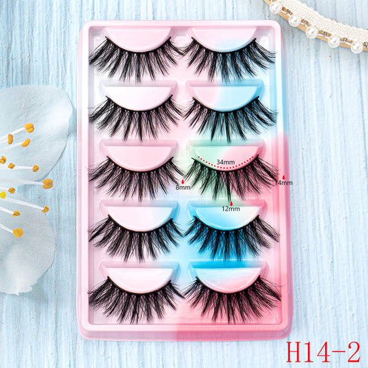 5 Pairs Natural Looking 3D Faux Mink Lashes for Flawless Cat Eye