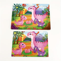 Wooden Jigsaw Puzzle Cartoon Animal Parent Child Theme Educational Toys