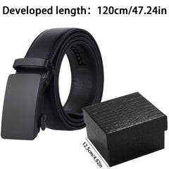 Men's Faux Leather Belt w/ Automatic Buckle for Business/Casual