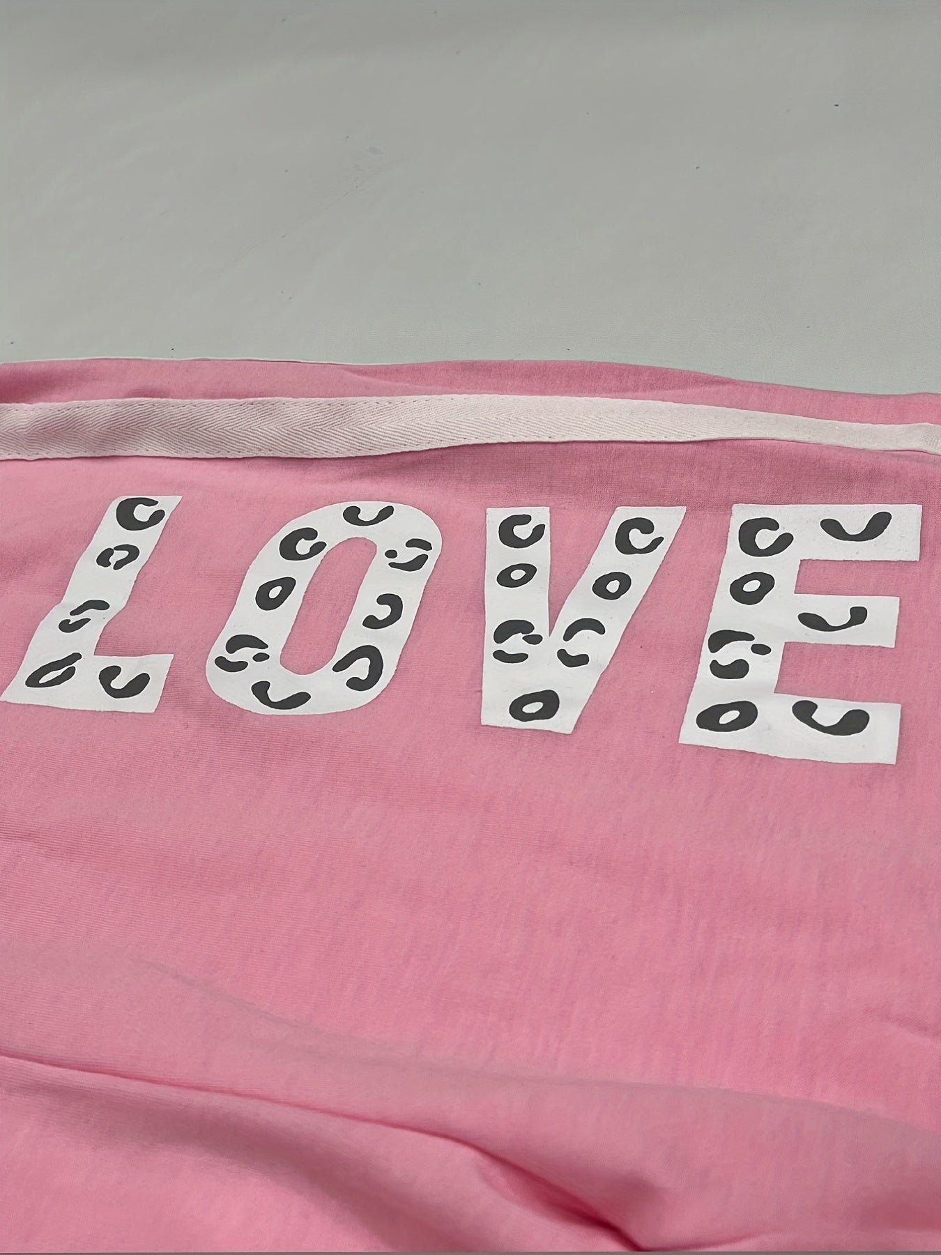 Women's Plus Art Letter Print Top & Joggers Outfits Set