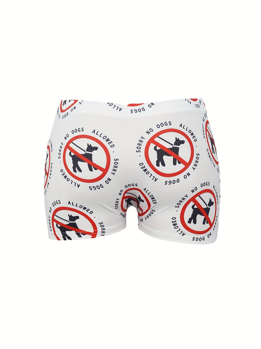 Graphic Print Skinny Shorts for Women