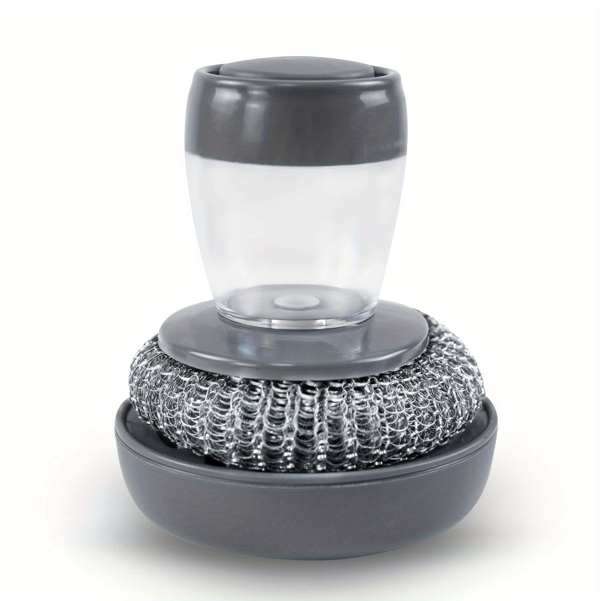 Stainless Steel Wool Scrubber with Soap Dispenser for Kitchen Cleaning