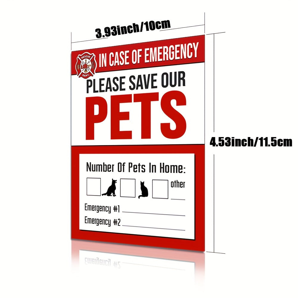 4pcs Pet Alarm Window Sticker Fire Safety
