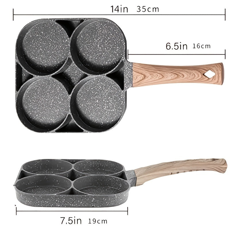 1pc Four hole Fried Egg Pot Non stick Fry Pan For Egg Burger Pan