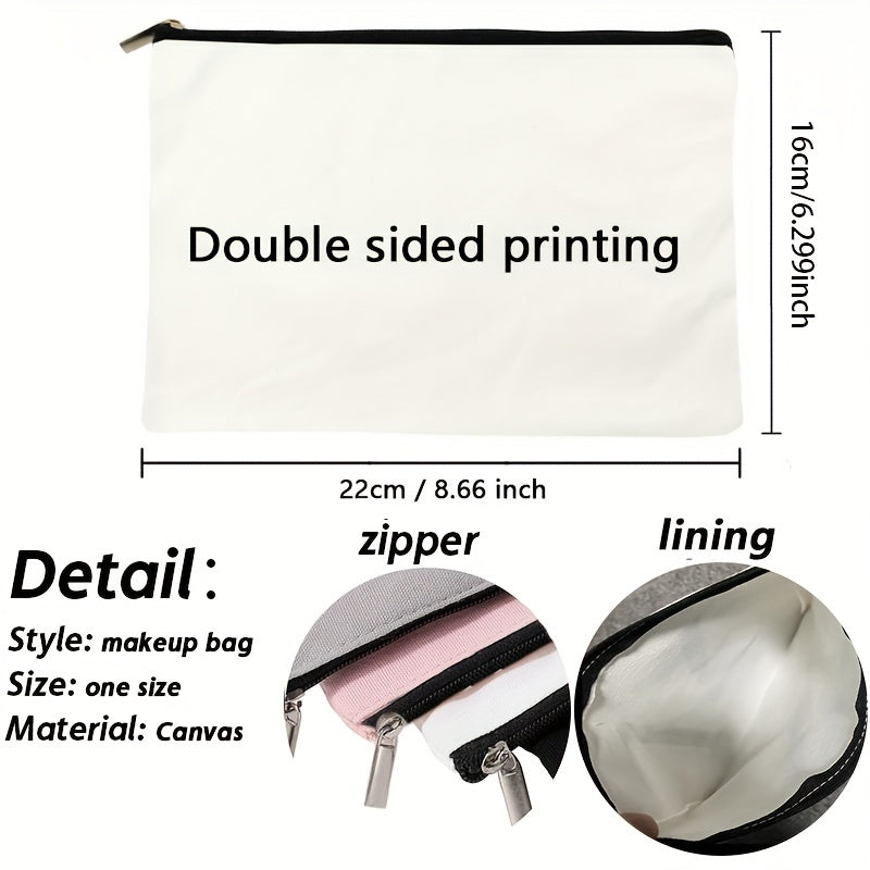 Teacher Love Inspire Print Cosmetic Bag Makeup Travel Toiletry Organizer