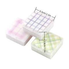 Striped Note Paper Storage Box Grid Teaching Sticker