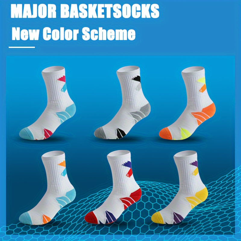 Men's Mid Crew Sport Socks Sweat Absorbing Comfy Breathable Socks