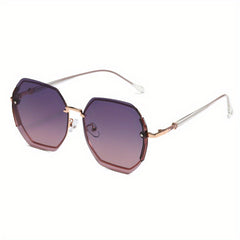 Men Hexagon Frame Sunglasses UV Summer Sunglasses